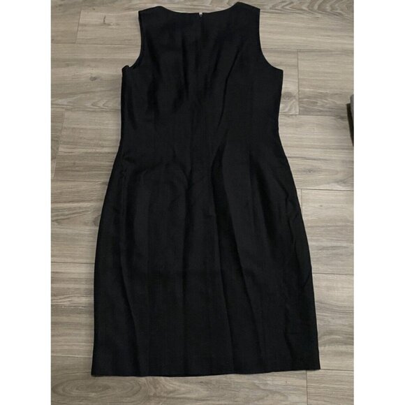 Women's PREVIEW COLLECTION BLACK SLEEVELESS DRESS Size 10 MIDI Chic - Picture 14 of 15